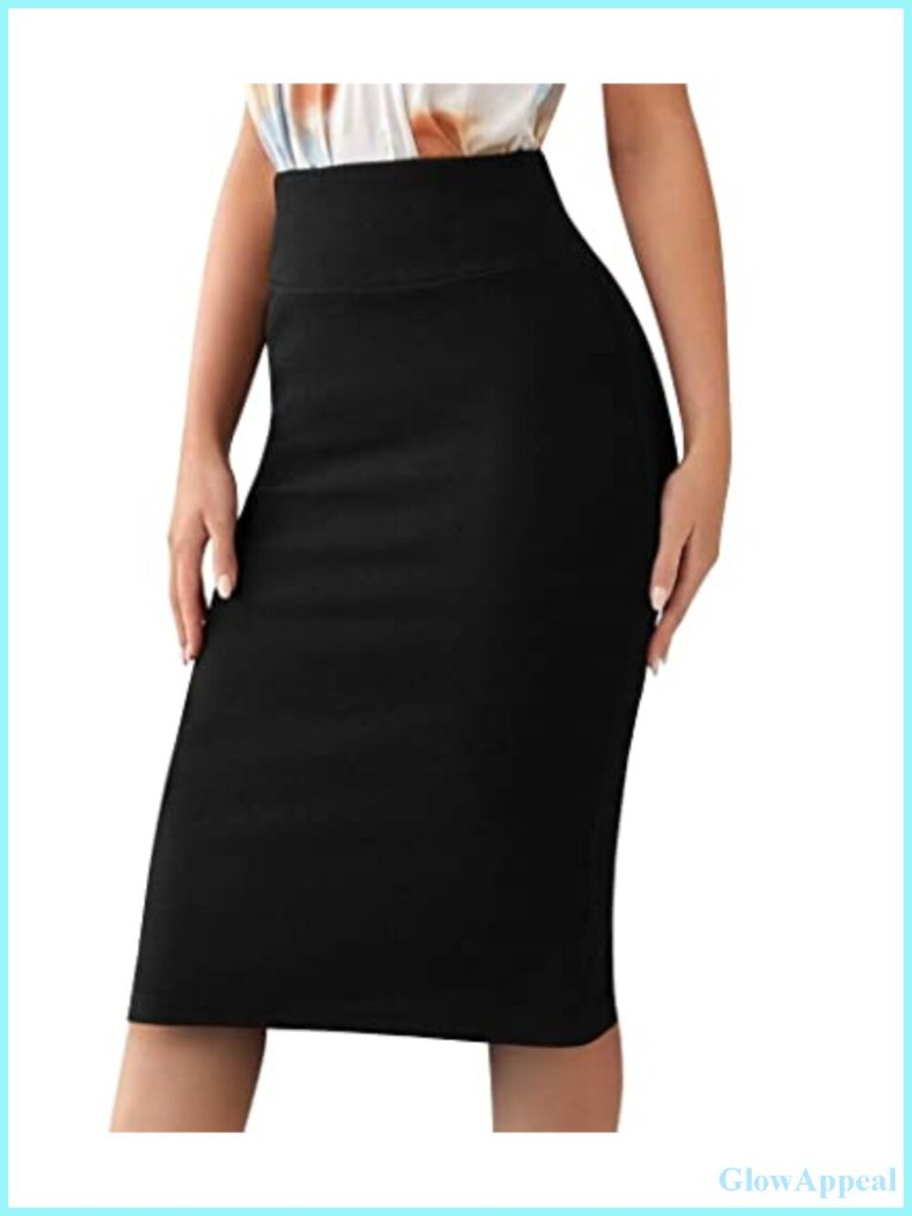 Sweet Hearts Pencil Skirt Knee Length Stretchy Nylon Spandex USA Made